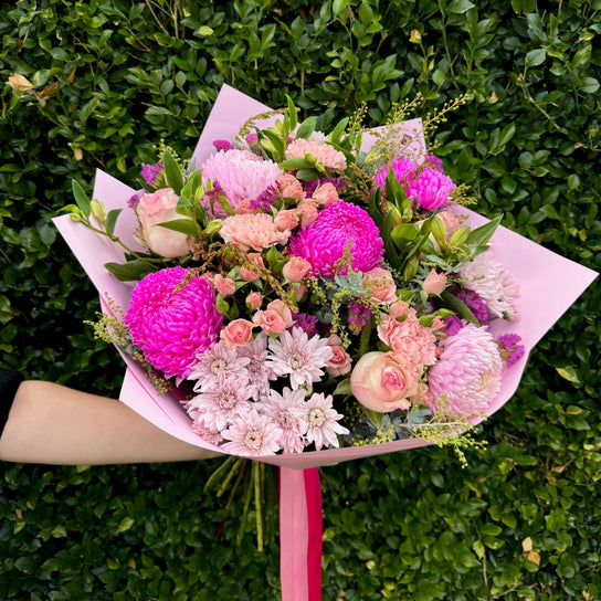 ROUND BLUSH BOUQUET - Northside Flower Market