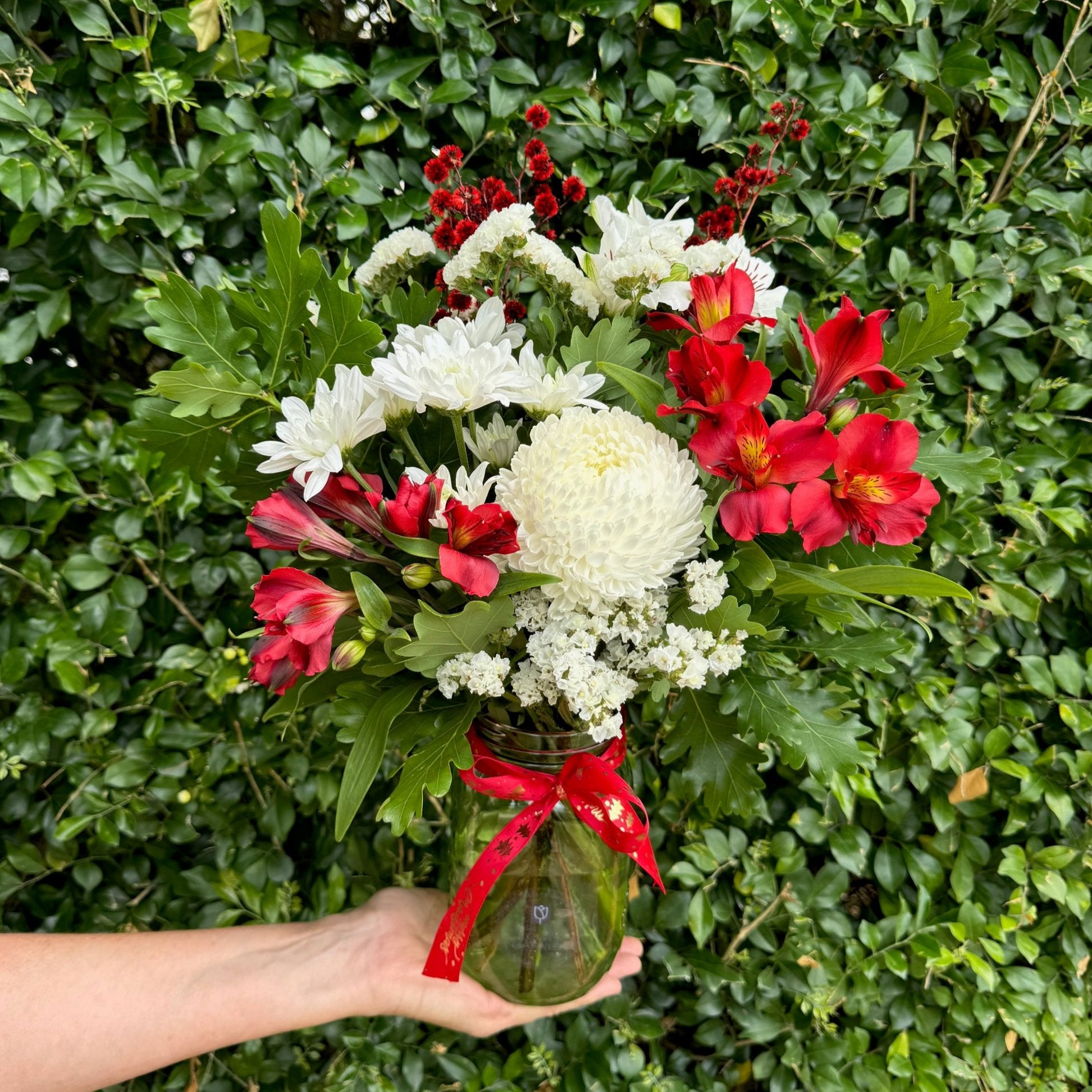 CHRISTMAS FLORAL JAR